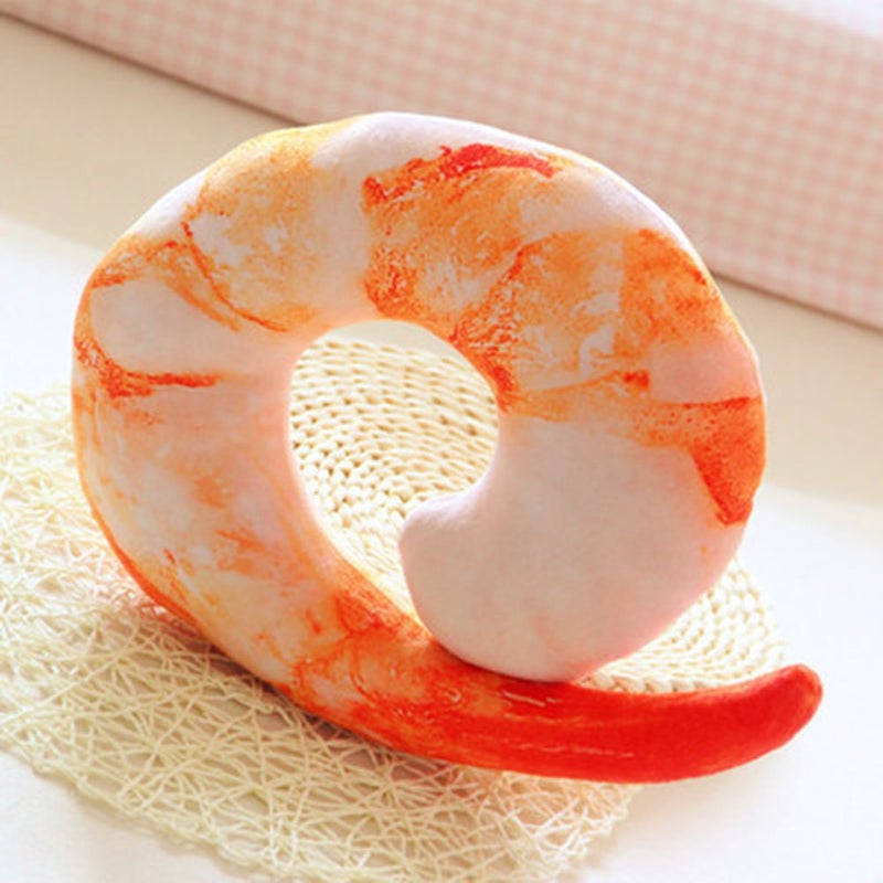 Bettli Shrimp Meat U Shaped Neck Pillow Throw Pillow Cushion Plush - Image 4